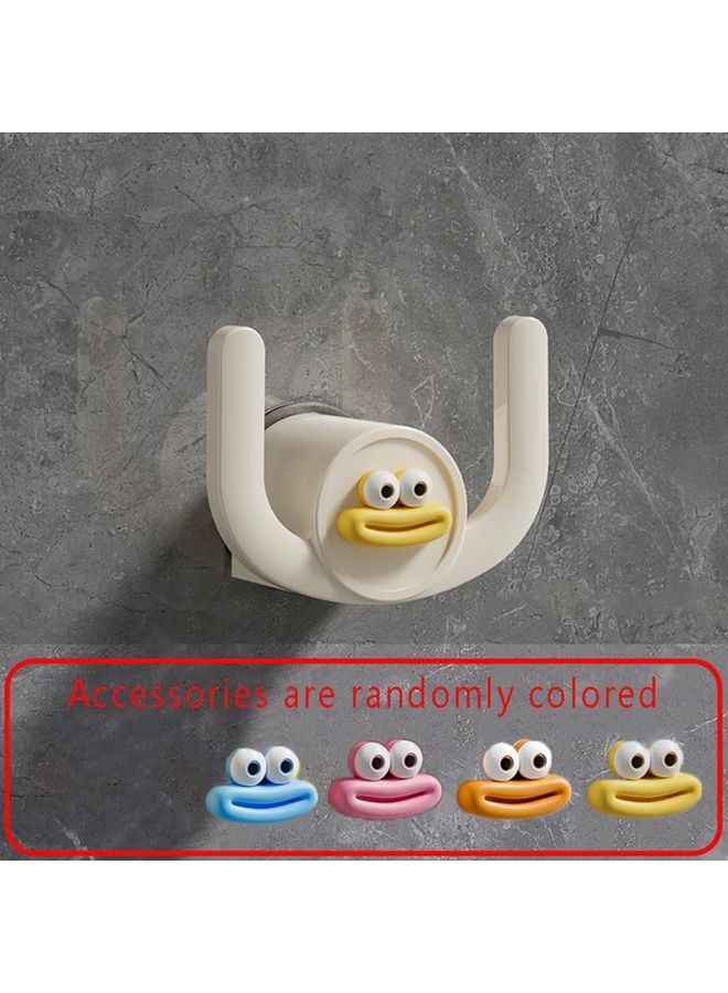 White Wall Mounted Slipper Hook No Drill Adhesive Holds Multiple Pairs - Image 1