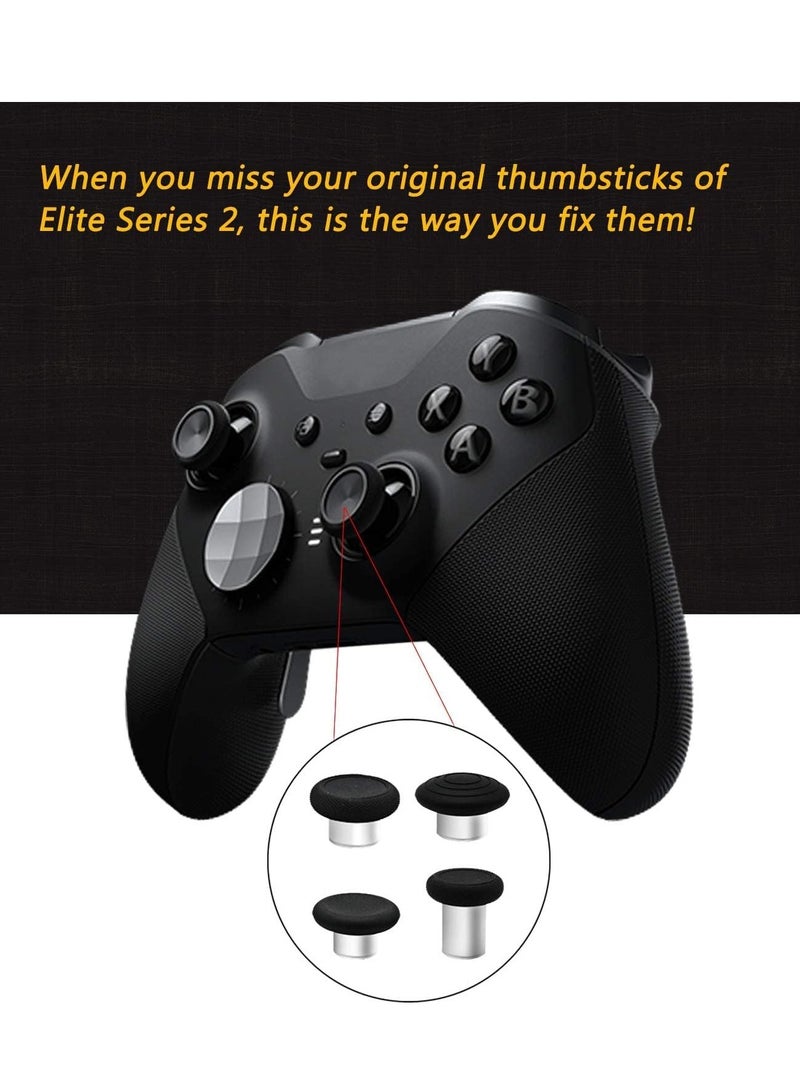 6 قطع من العصي البديلة المغناطيسية لملحقات وحدات التحكم Xbox One Elite Series 2 - أسود - Image 2
