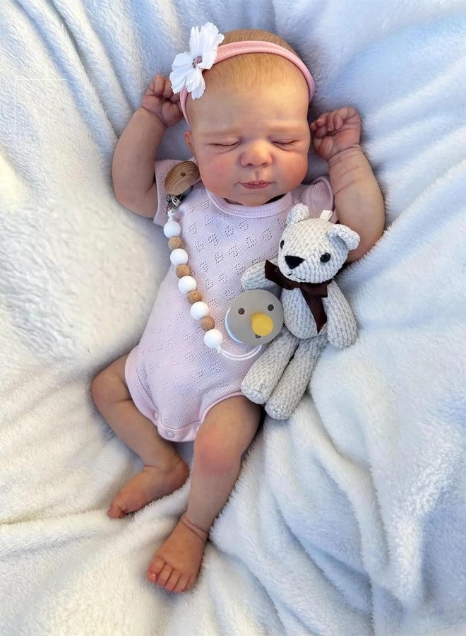KOKOMANDY Lifelike Reborn Baby Dolls Silicone Full Body 19 inch Girl Realistic Newborn Sleeping Reborn Babies Looks Reallife Like Cute Doll Alive Lovely Birthday Toys Gift for Toddler Age 6+ - Image 1