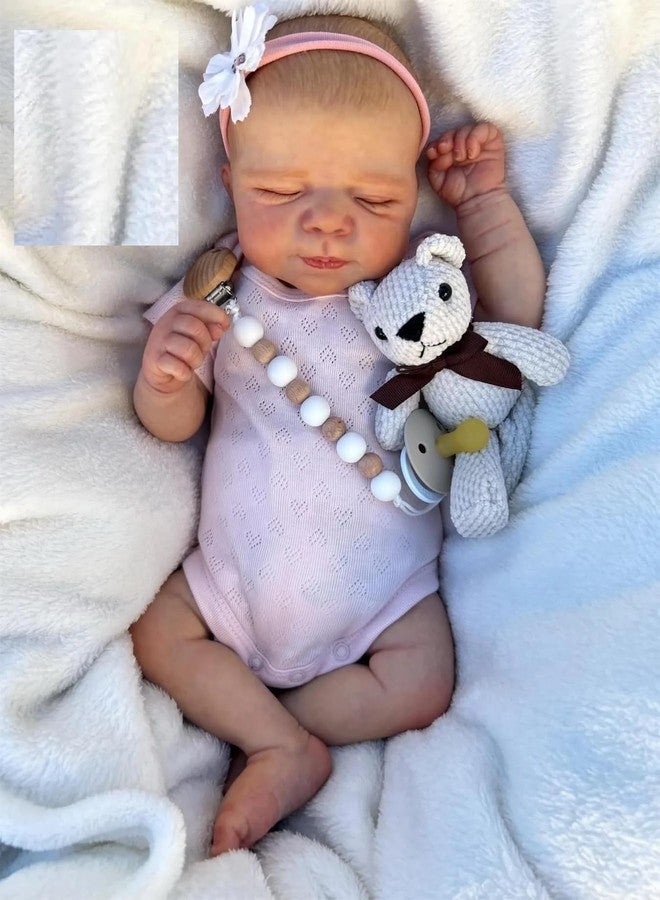 KOKOMANDY Lifelike Reborn Baby Dolls Silicone Full Body 19 inch Girl Realistic Newborn Sleeping Reborn Babies Looks Reallife Like Cute Doll Alive Lovely Birthday Toys Gift for Toddler Age 6+ - Image 4