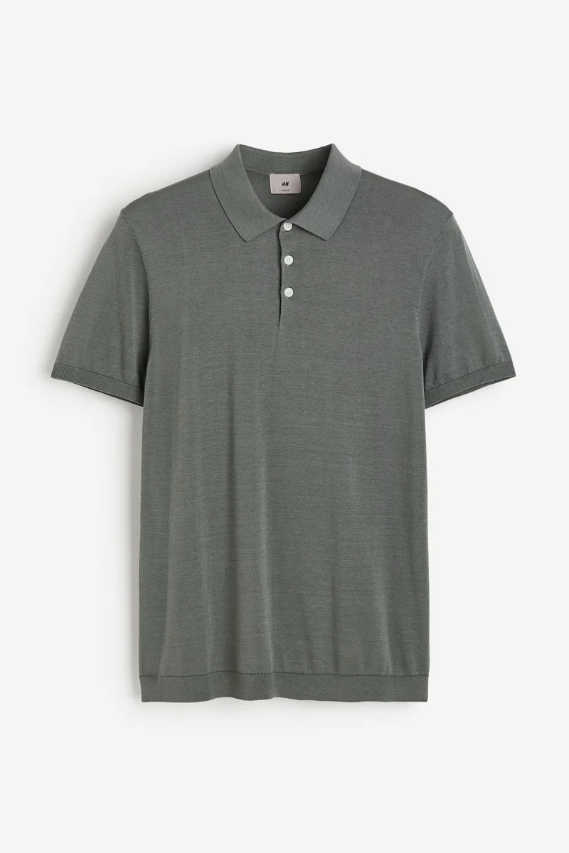 اتش اند ام Slim Fit Silk-Blend Polo Shirt