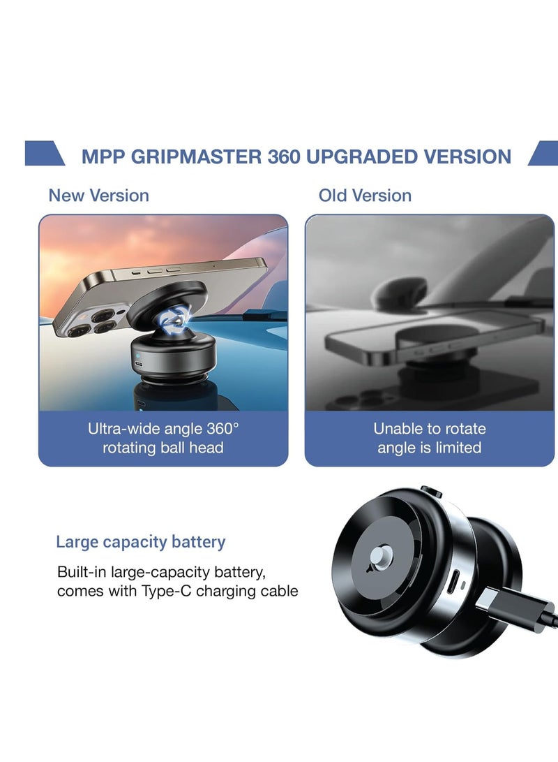 TIGER Magnetic Suction Phone Holder, 360° Rotation Magnetic Car Phone Holder, Vacuum Suction Phone Mount for Car – Ideal for Metal and Glass Surfaces, Strong Grip, Easy Installation, Compatible with All Smartphones - Image 3