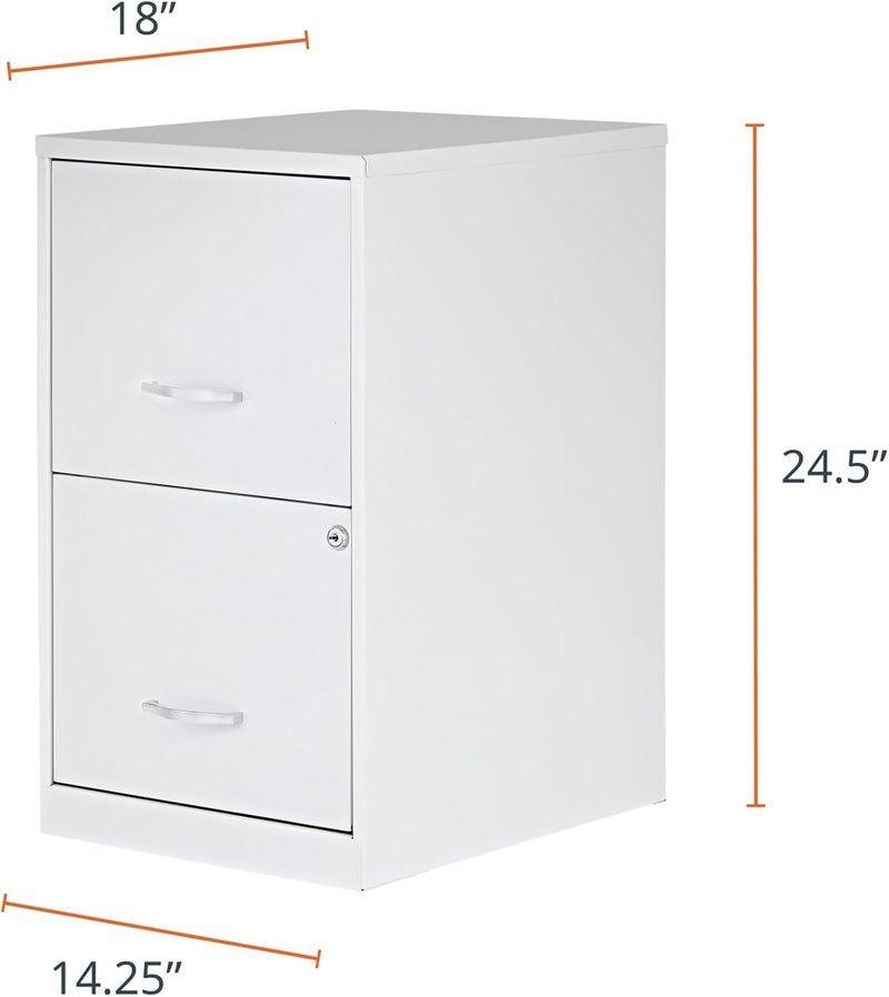 NuSparc 2 Drawer Locking Filing Cabinet | Pre-Assembled Steel Construction | Space-Saving Design is Perfect for Home and Small Office | Letter-Size | Assembled in North America - Image 2