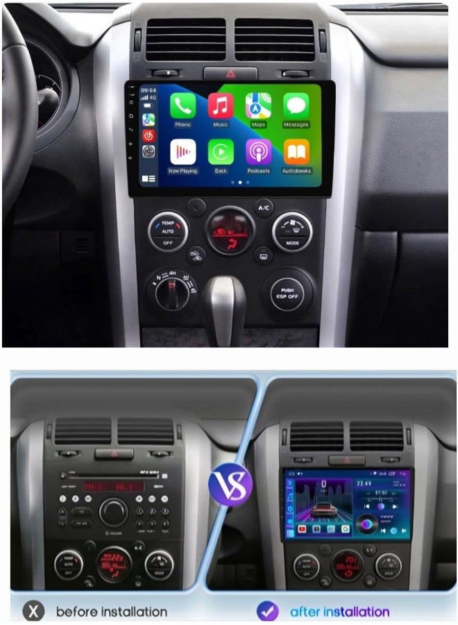 Vierex Fit Suzuki Grand Vitara Car Stereo Android Screen 2005-2015 With Apple Carplay Android Auto Wireless WiFi DSP FM&AM BT AHD Camera Included (4+32GB 360D Cameras) - Image 2