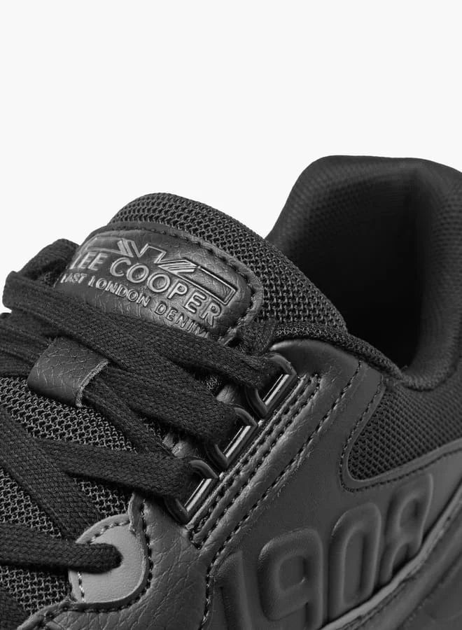 Lee Cooper Men's Panelled Sneakers with Lace-Up Closure