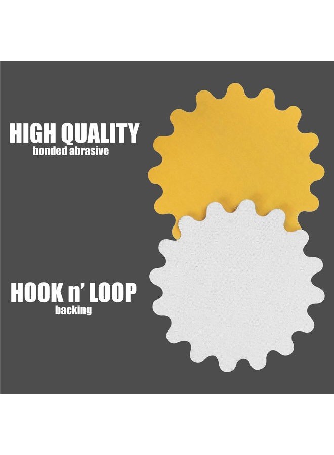 KeyStone 3" Diameter Flex Edge Gold Hook and Loop Wavy Sanding Disc Single Grit 25 Pack for Hand Drill Mounted Sanding Pads and Manual Bowl Sanders 100 Grit - Image 5