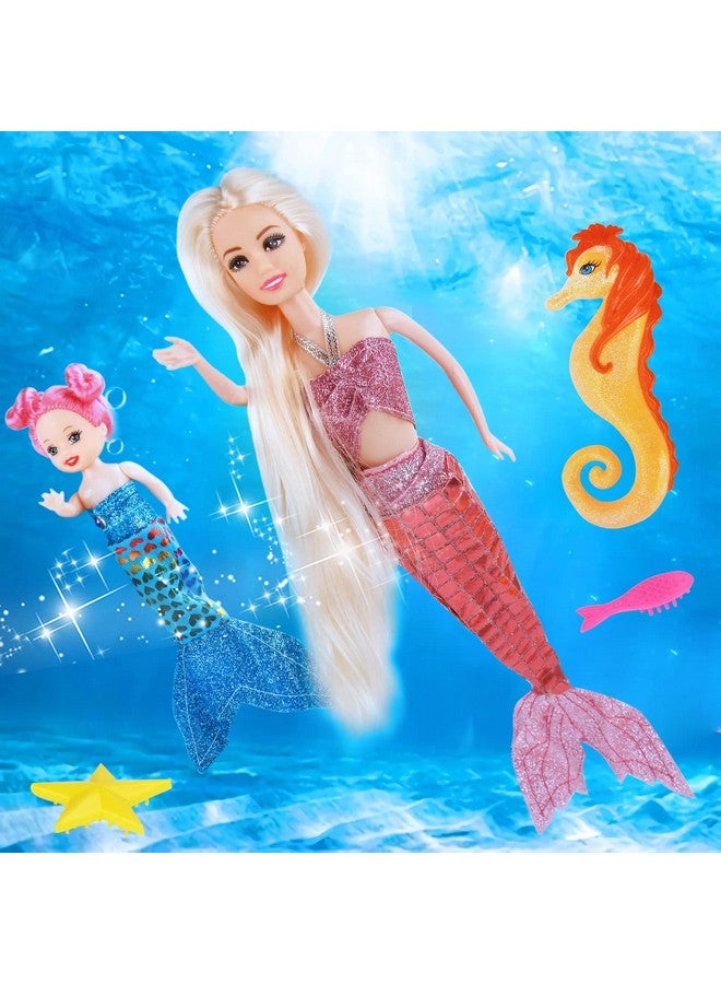 BETTINA Princess Doll with Seahorse Play Gift Set | Mermaid Toys with Accessories and Doll Clothes for Girls (Pink) - Image 2