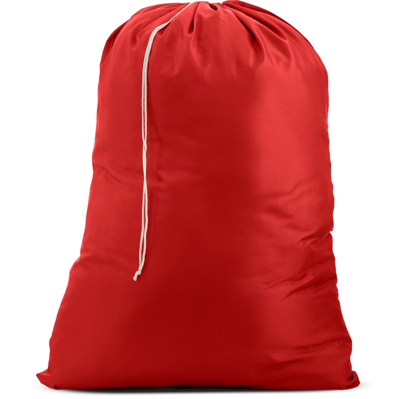 Handy Laundry Nylon Laundry Bag - Locking Drawstring Closure and Machine Washable. These Bags will Fit a Laundry Basket or Hamper and Strong Enough to Carry up to Three Loads of Clothes. (Red) - Image 1