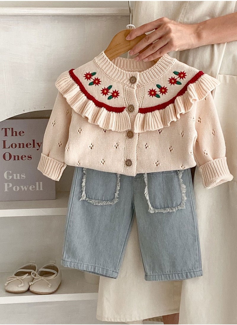 Bafanou Bafanou Spring 0-3Y Baby Jeans 100% Cotton Autumn infant girls denim pants clothes  - Image 4