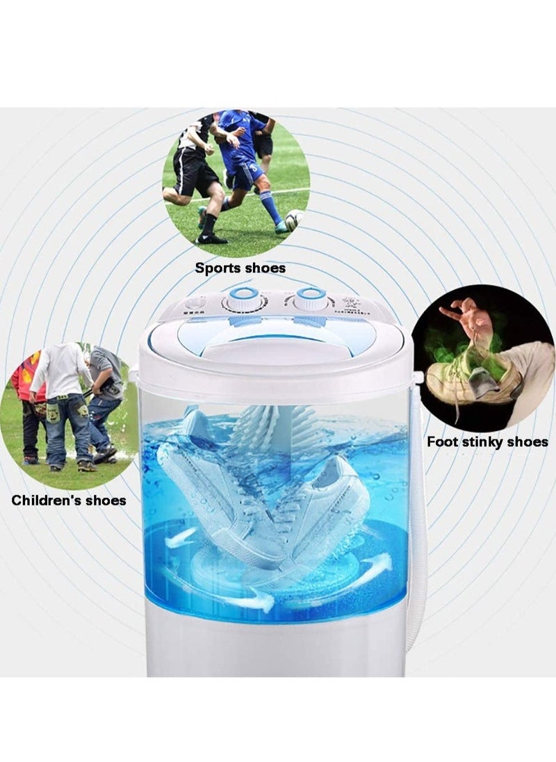 Raxoom Shoe Washing Machine Small Household, Portable Lazy Washing Machine, 360° Cleaning, 10 Minutes Fast Cleaning, Safe Material Does Not Hurt Shoes Blue/White  - Image 3