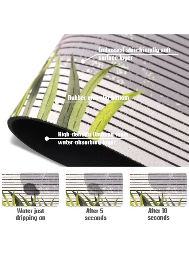 aquoechd Sink Faucet Absorbing Mat, 2 Pack Drying Mat Around Faucet Sink Splash Guard Behind Faucet Sinkmat For Kitchen Bathroom Island Rv 24 * 5.5 Inch (60 * 14 cm) - Image 5