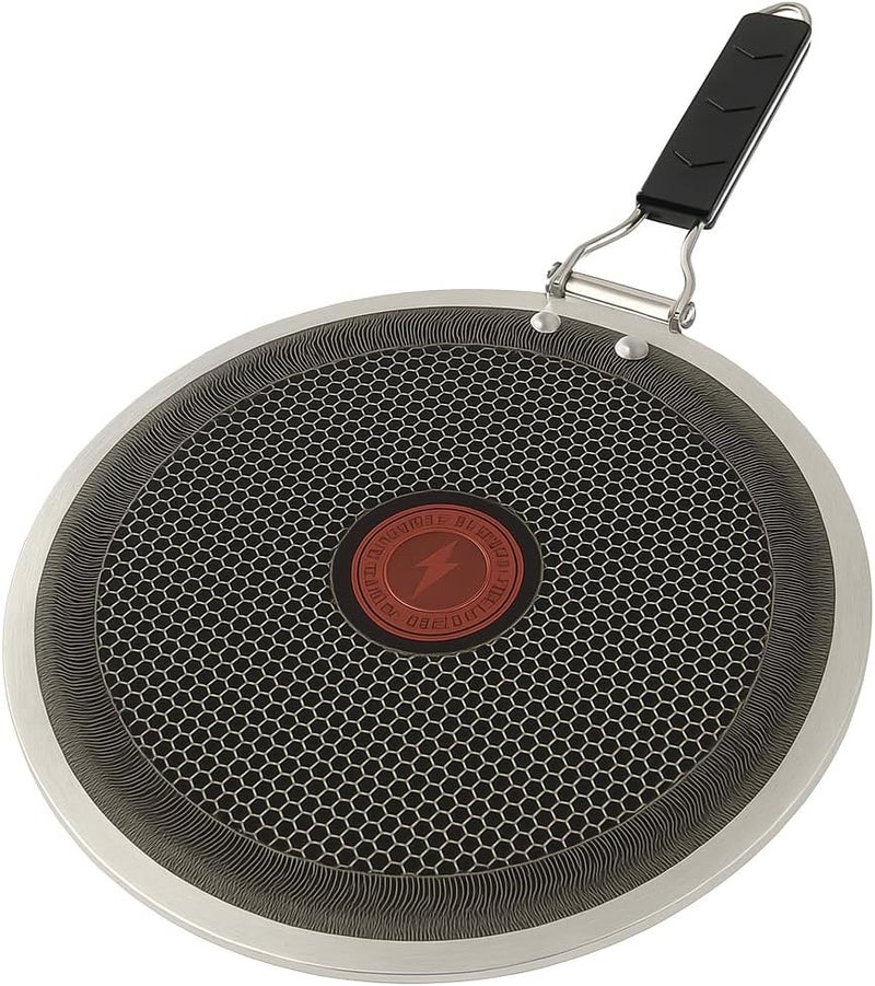 Miracle Indian Roti Tawa 34cm – 2.3 mm Thickness Cast Iron Pan with Folding Handle – Naturally Seasoned Non-Stick Surface – Perfect for Dosa, Tortillas & Parathas – Gas & Induction Compatible - Image 1