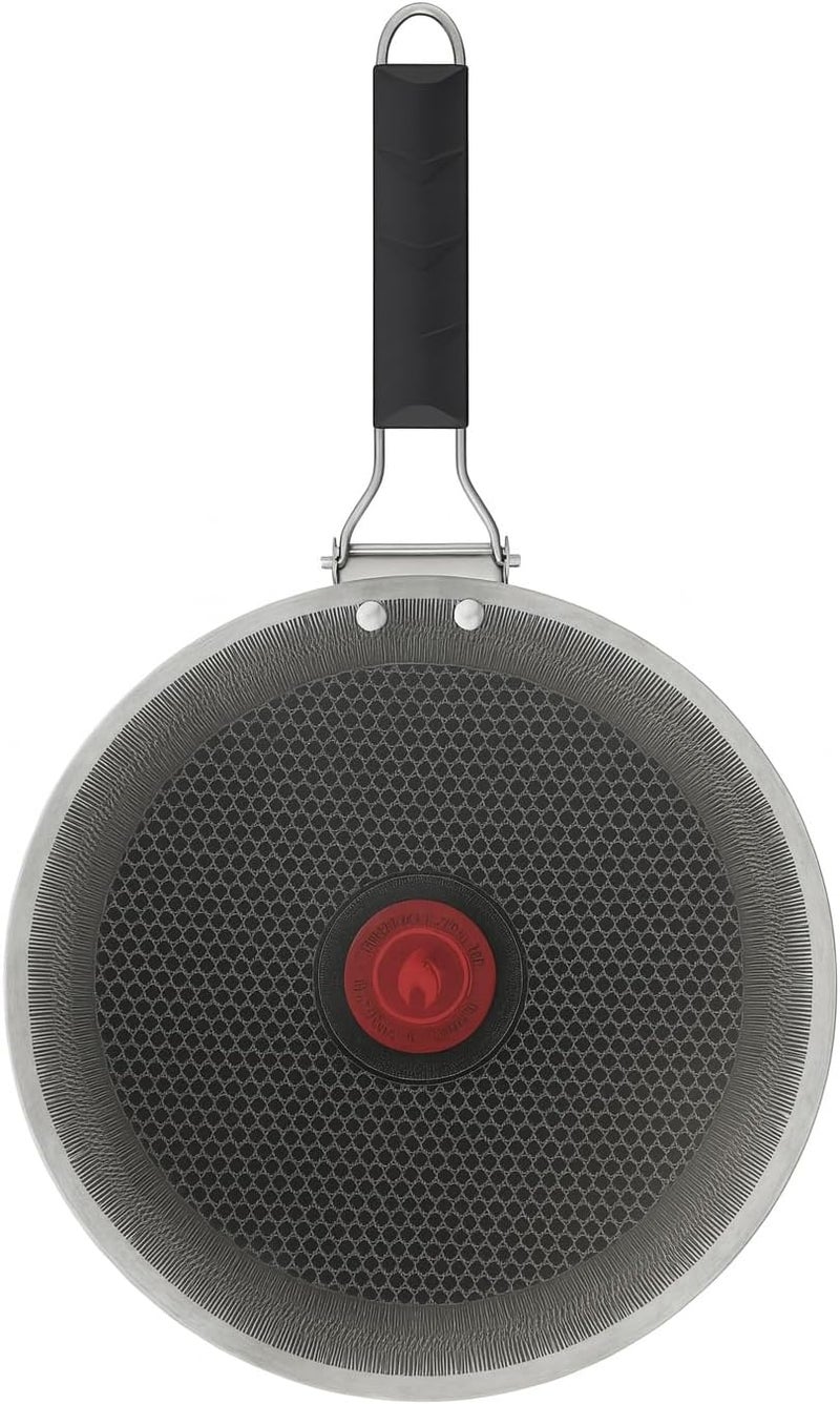 Miracle Indian Roti Tawa 34cm – 2.3 mm Thickness Cast Iron Pan with Folding Handle – Naturally Seasoned Non-Stick Surface – Perfect for Dosa, Tortillas & Parathas – Gas & Induction Compatible - Image 4