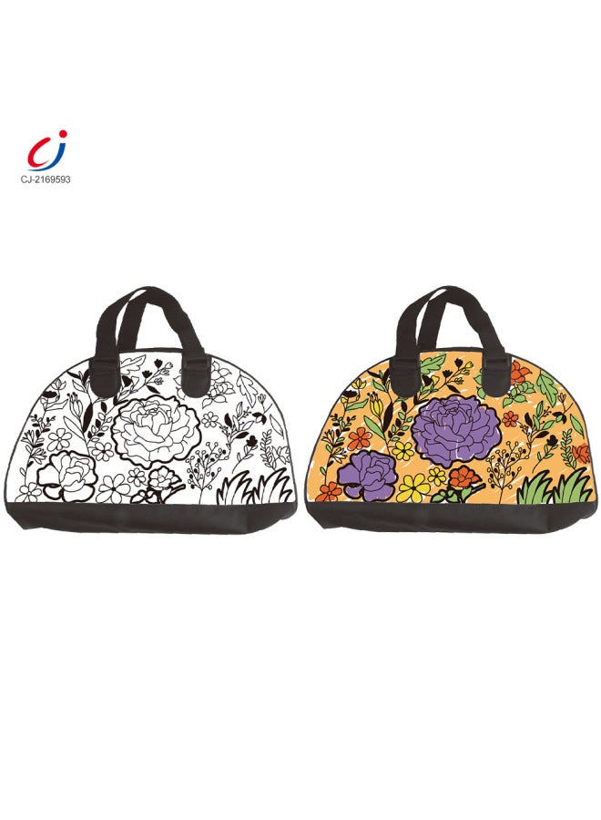 Graffiti Washable Children's Handbag Hand Satchel (Six Color Pen) Repeated Use Magic Graffiti Cross Border-Color:CJ-2169593 Graffiti Washable Children's Handbag Hand Bag  - Image 2