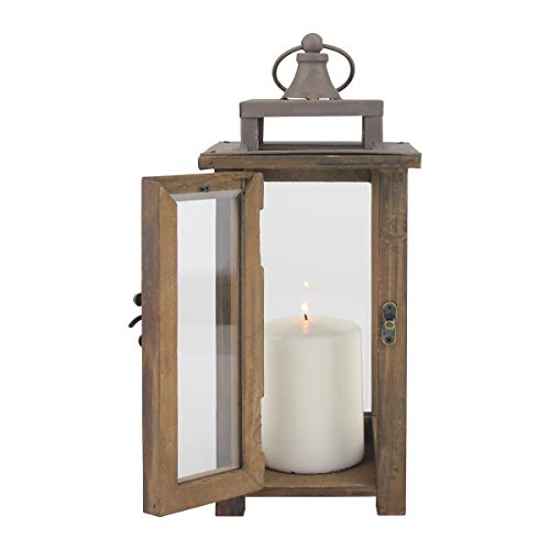 Stonebriar Decorative Wooden Candle Lantern, Use As Decoration for Birthday Parties, a Rustic Wedding Centerpiece, or Create a Relaxing Spa Setting, For Indoor or Outdoor Use, Small - Image 3