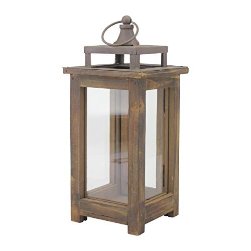 Stonebriar Decorative Wooden Candle Lantern, Use As Decoration for Birthday Parties, a Rustic Wedding Centerpiece, or Create a Relaxing Spa Setting, For Indoor or Outdoor Use, Small - Image 4