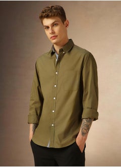 Dennis Lingo Olive Shirt For Men For Men  - Image 2