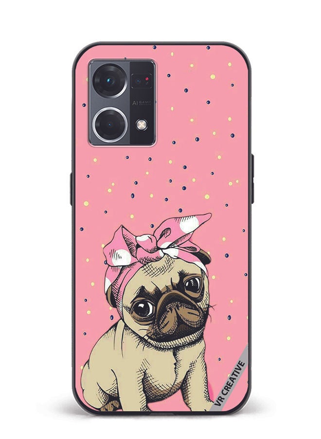 VR CREATIVE Protective Case Cover For Oppo Reno8 4G Dog Design Multicolour - Image 1