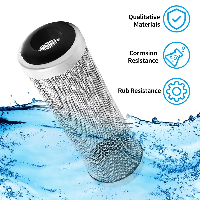 Bivethoi Stainless Steel Aquarium Filter Intake Cover, 16mm Shrimp Filter Guard Metal Fish Tank Filter Intake Strainer, Mesh Tube Filter Net Cover Aquarium Inlet Filter Screen for Fish Tank - Image 5