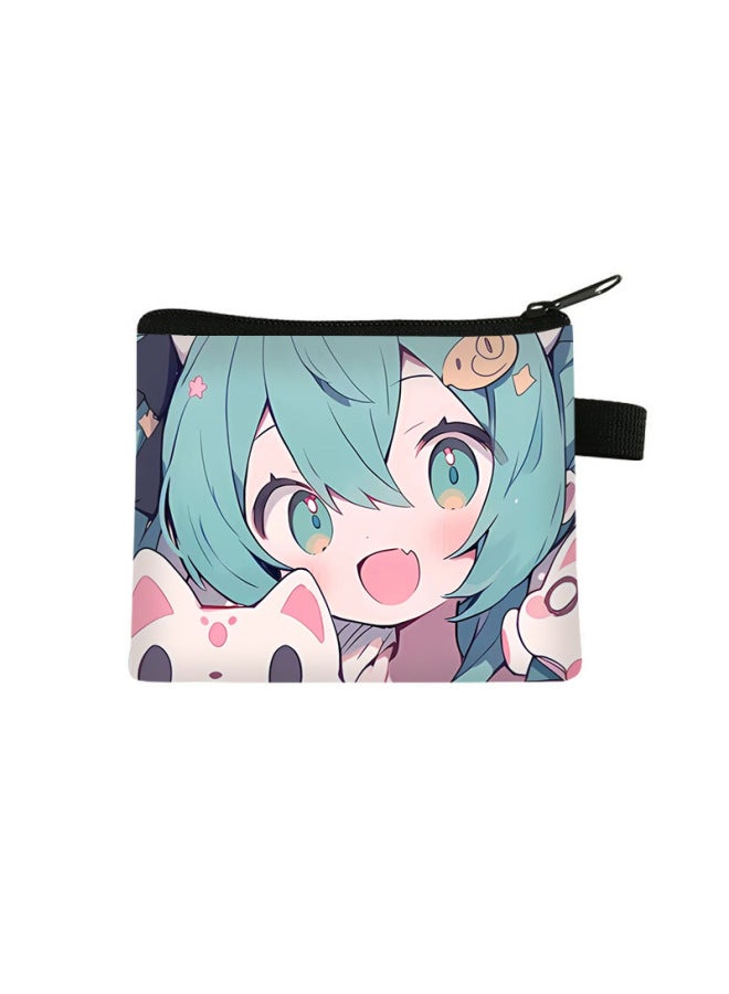 Best Hatsune Miku Children's Coin Purse, Large-capacity Storage Bag, Portable Cute Mini Bag For Students