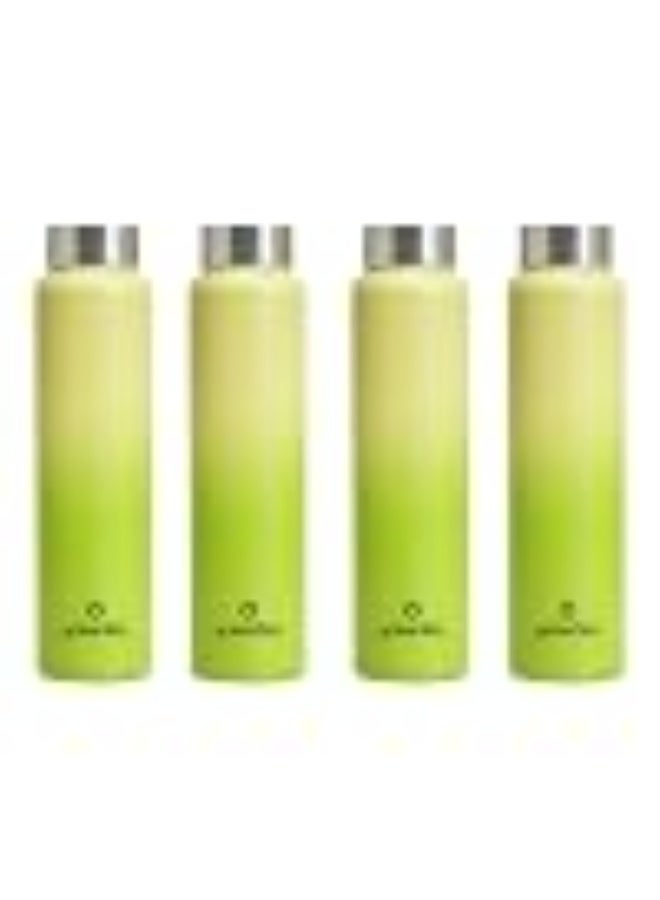 Speedex Stainless Steel Water Bottle 1 Ltr, Leak Proof Screw Cap, BIS Approved 1000 ml Metal Bottle For Daily, Office, School, Gym, Travel Use for Men, Women, Kids, Adults, Lime Green, Set of 4 - Image 1
