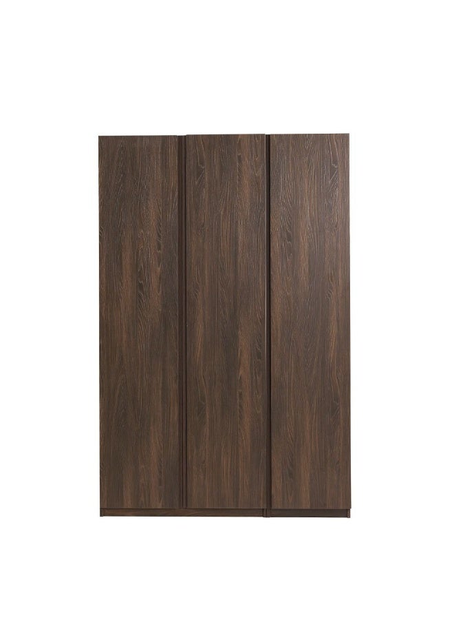 Infinity 2 Door Wardrobe With Hanger And Shelves | Modular Wardrobe | Modern Design Storage For Bedroom L100xW59xH230cm - D.Walnut - Image 5
