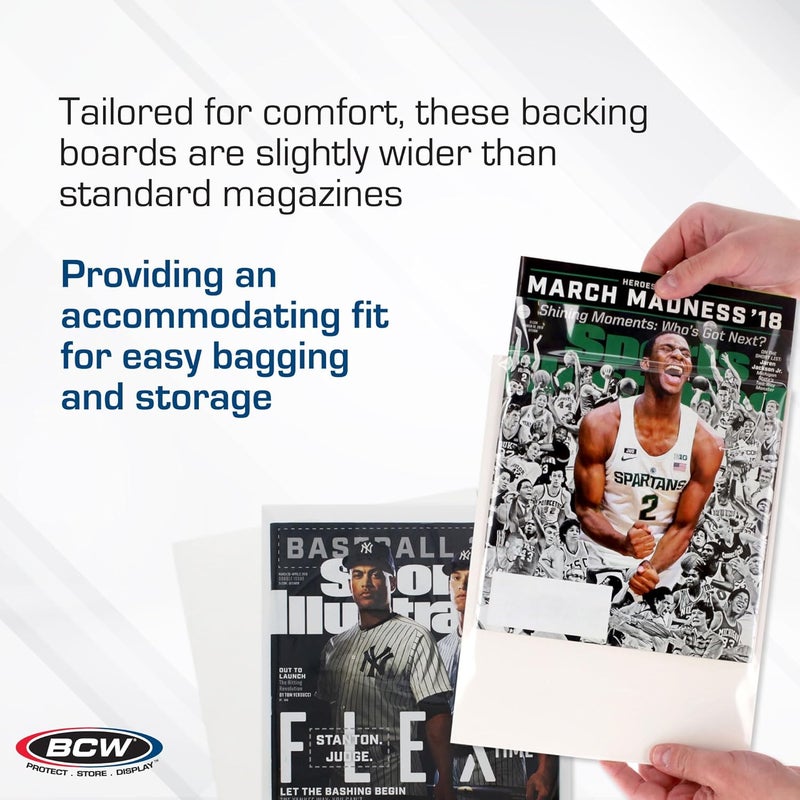 BCW Magazine Backing Boards 85 x 11 Inches 1 Pack 100 total  24Point Solid Bleached Sulfate Calcium Carbonate Coating Protective Sheets  Ideal for Collectible Magazine Protection - Image 4