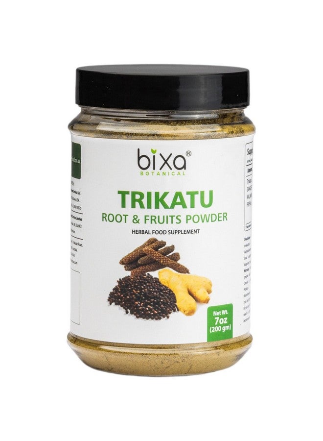 bixa BOTANICAL Trikatu Powder ǀ 200 Grams / 7 OZ | Ayurvedic Herbal Supplement for Heartburn, Digestive Support, Overeating | Gluten Free, Non-GMO, Steam Treated, Vegan, 100% Pure. - Image 1