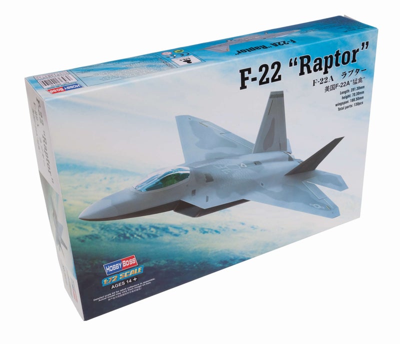 Hobby Boss F22 Raptor Jet Fighter Airplane Model Building Kit - Image 2