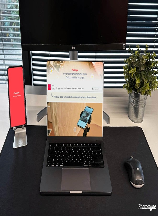 Photomyne Large Scanning Pad, Desk pad, Mouse pad for Desk with Stitched Edges, Superior Micro-Weave Cloth, Non-Slip Base, Water Resistant, Desk Mat for Home & Office, Available in Size 15.75 * 31.5 - Image 5