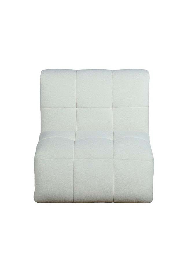 DANUBE HOME Danube Home Darel 1 Seater Armless FabricÂ  Accent Chair Modern Design One Seat Sofas Comfortable Living Room Furniture L 100 x W 117 x H 89 cm White  - Image 5