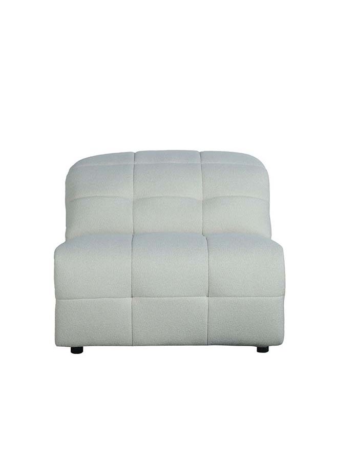 DANUBE HOME Danube Home Darel 1 Seater Armless FabricÂ  Accent Chair Modern Design One Seat Sofas Comfortable Living Room Furniture L 100 x W 117 x H 89 cm White  - Image 3