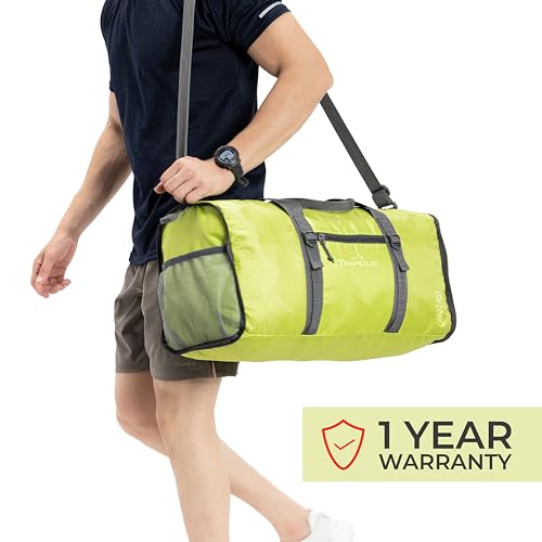 Tripole PAKEasy Foldable Duffel Bag | Portable Bag for Traveling | 40 litres (Neon Green) - Image 5