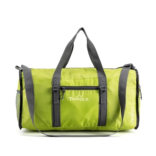 Tripole PAKEasy Foldable Duffel Bag | Portable Bag for Traveling | 40 litres (Neon Green) - Image 1