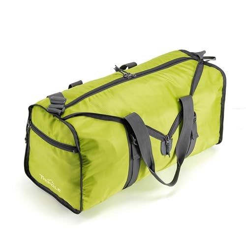 Tripole PAKEasy Foldable Duffel Bag | Portable Bag for Traveling | 40 litres (Neon Green) - Image 2