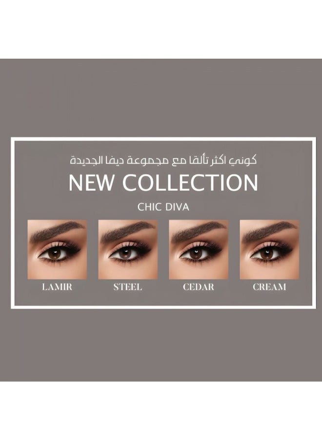 Diva Unisex Chic Steel Monthly Disposable Contact Lenses - Image 3