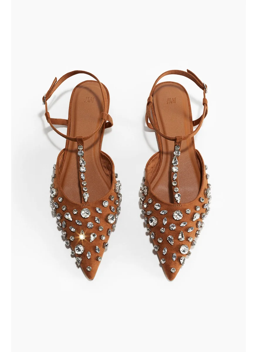 H&M Rhinestone-Embellished Sandals