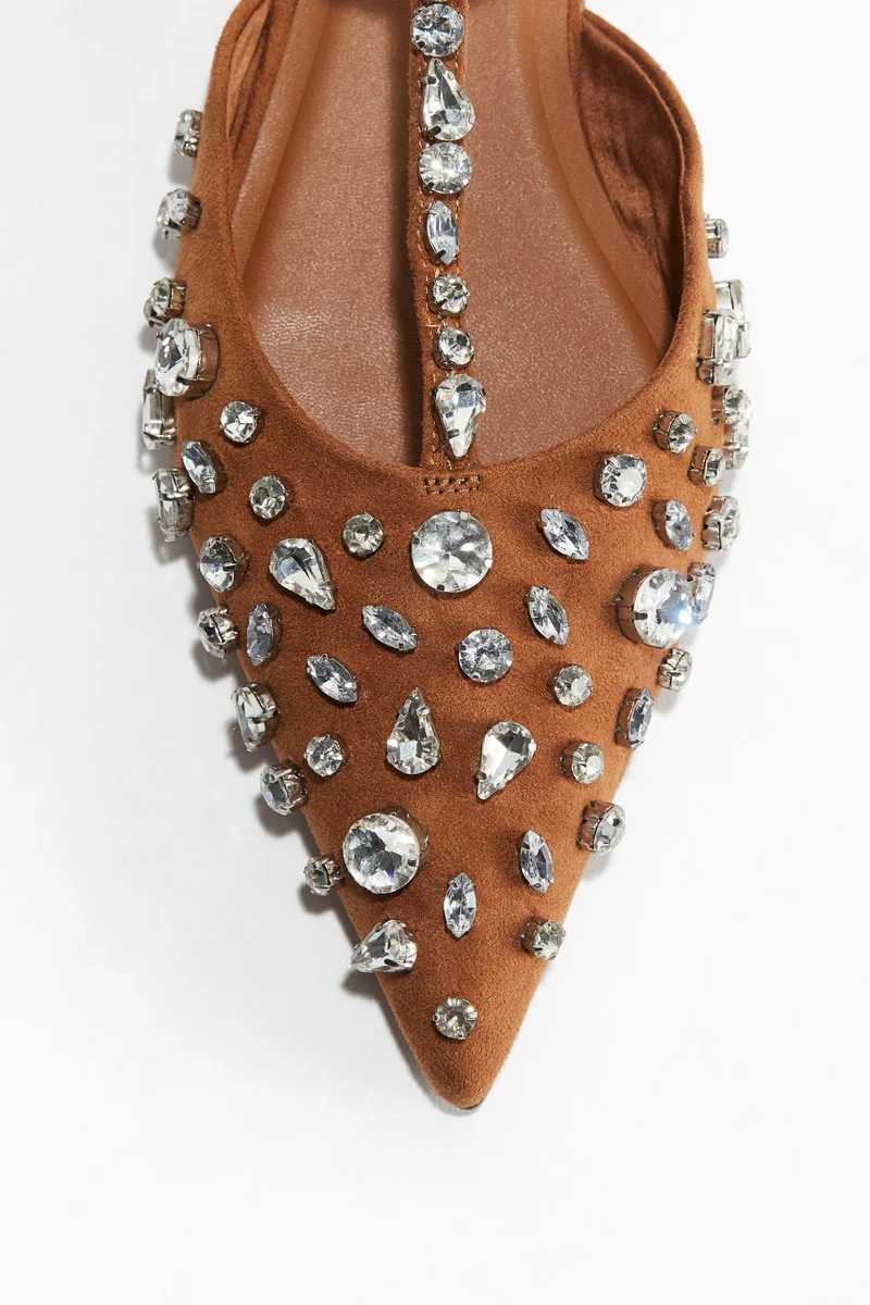 H&M Rhinestone-Embellished Sandals