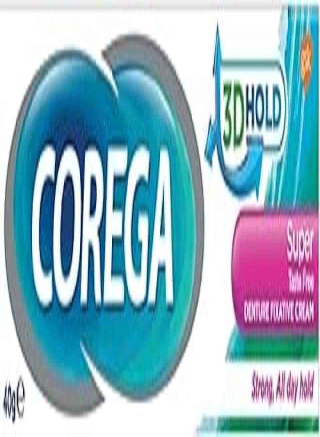 كريم تثبيت الأسنان الصناعية سوبر كوريجا خالي من الطعم 40 جرام