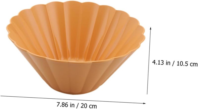 Veemoon 4pcs Colorful Salad and Fruit Bowl Set, Household Dining Bowls for Daily Use, Sturdy Plastic Serving Plates for Kitchen and Restaurant - Image 2