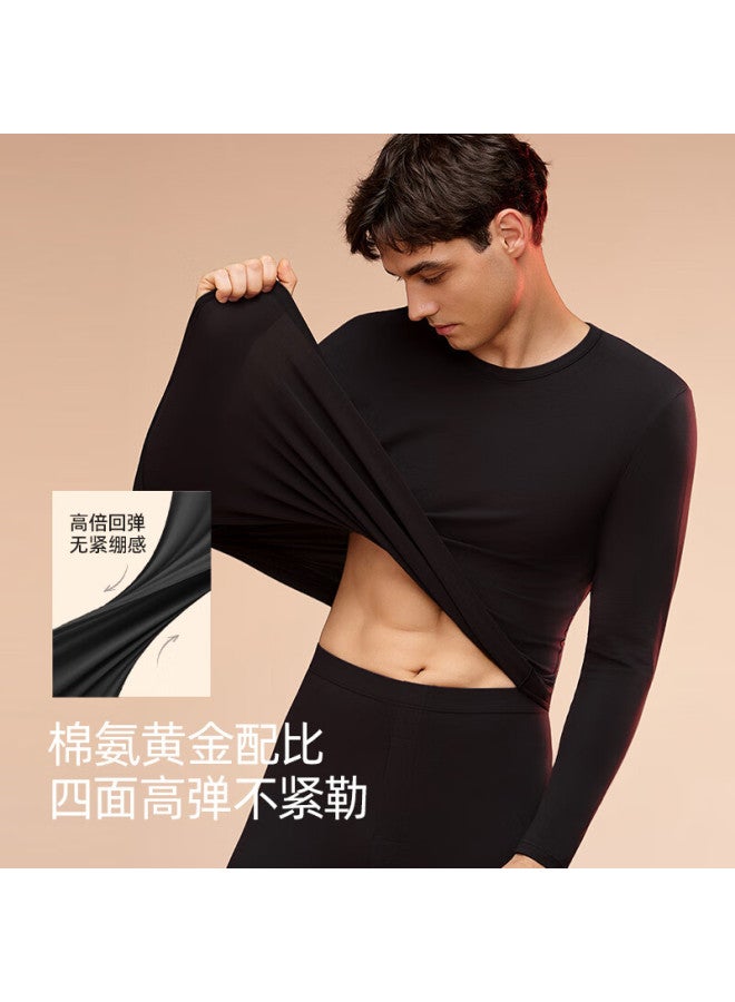 Luckmeey Thermal Underwear Set Combed Cotton Heat Retaining Base Layer Slim Fit Pure Cotton Autumn Long Johns For Men And Women Winter Innerwear