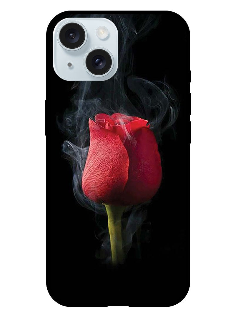 Theodor Protective Case Anti Scratch Shock Proof Bumper Cover For iPhone 15 Plus Red Rose - Image 1