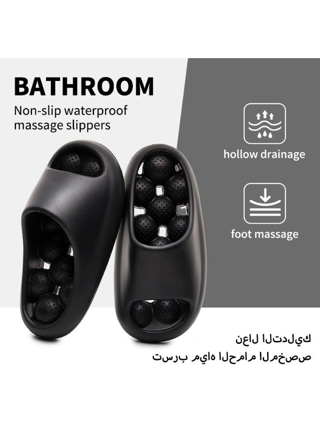 GUOLUOFEI Massage Slide Soft Cushioned Anti-Slip Pool Slides Comfort Quick Drying with Drain Holes Bathroom Slippers Shower Shoes for Women and Men - Image 1