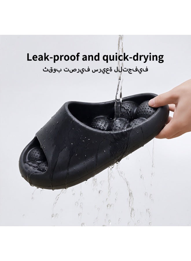 GUOLUOFEI Massage Slide Soft Cushioned Anti-Slip Pool Slides Comfort Quick Drying with Drain Holes Bathroom Slippers Shower Shoes for Women and Men - Image 3