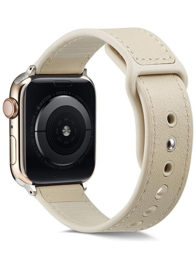 NIBEMINENT Replacement Watchband For Apple Watch Creamy White - Image 2