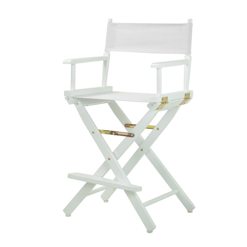 Casual Home Casual Home 24 Directors Chair White Frame with White Canvas Counter Height