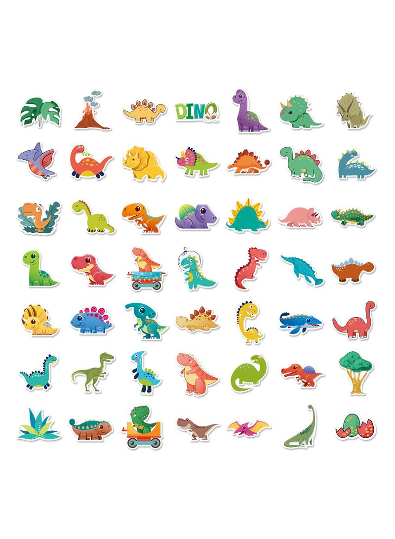 قوس قزح أورينبو 100 قطعة من ملصقات الديناصورات الصغيرة اللطيفة للهدايا والديكورات وملصقات مقاومة للماء لزجاجات المياه وبطاقات المعايدة والكمبيوتر المحمول ولوح التزلج وملصقات الديناصورات للأطفال والمراهقين والأولاد والبنات والبالغين - Image 3