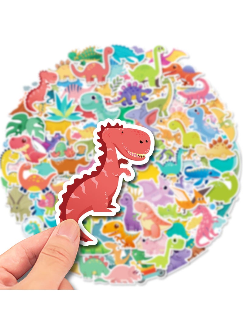 قوس قزح أورينبو 100 قطعة من ملصقات الديناصورات الصغيرة اللطيفة للهدايا والديكورات وملصقات مقاومة للماء لزجاجات المياه وبطاقات المعايدة والكمبيوتر المحمول ولوح التزلج وملصقات الديناصورات للأطفال والمراهقين والأولاد والبنات والبالغين - Image 5