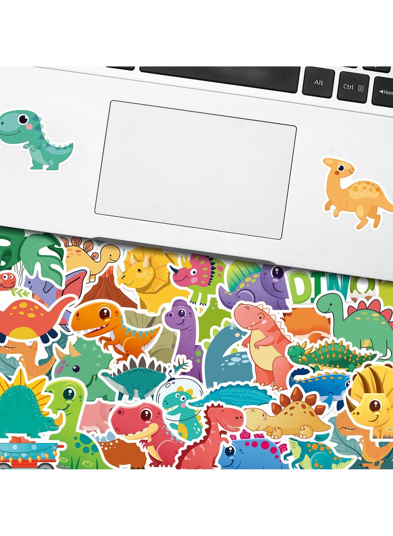قوس قزح أورينبو 100 قطعة من ملصقات الديناصورات الصغيرة اللطيفة للهدايا والديكورات وملصقات مقاومة للماء لزجاجات المياه وبطاقات المعايدة والكمبيوتر المحمول ولوح التزلج وملصقات الديناصورات للأطفال والمراهقين والأولاد والبنات والبالغين - Image 4