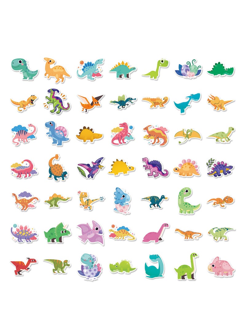 قوس قزح أورينبو 100 قطعة من ملصقات الديناصورات الصغيرة اللطيفة للهدايا والديكورات وملصقات مقاومة للماء لزجاجات المياه وبطاقات المعايدة والكمبيوتر المحمول ولوح التزلج وملصقات الديناصورات للأطفال والمراهقين والأولاد والبنات والبالغين - Image 2